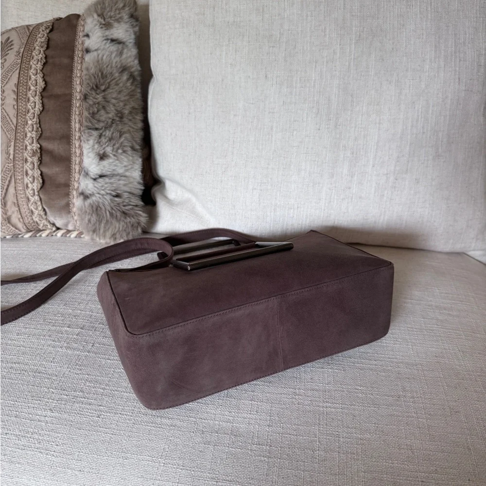 Bruno‎ Magli Suede Taupe Crossbody / Handbag